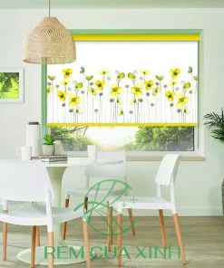 Mẫu rèm cuốn cửa sổ cao cấp in tranh đẹp