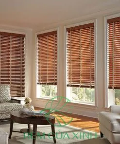 Mẫu rèm gỗ phòng khách sang trọng và hiện đại