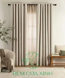 Rèm vải chống nắng phòng khách giá rẻ