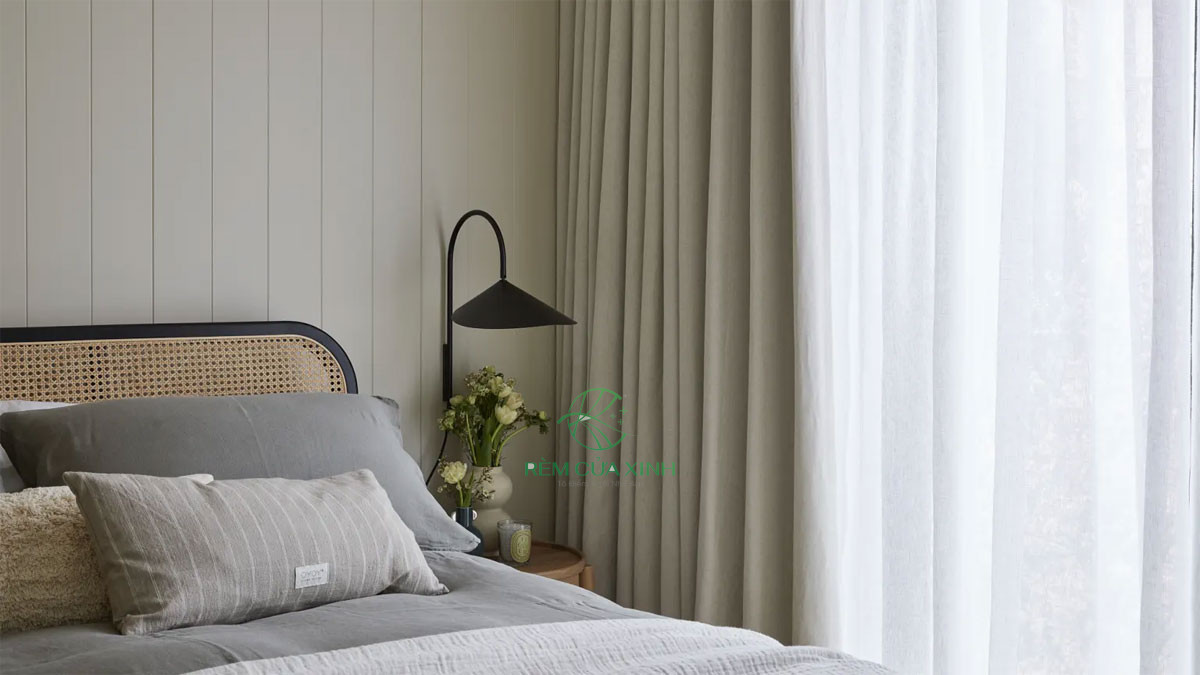 rèm 2 lớp phòng ngủ chống nắng