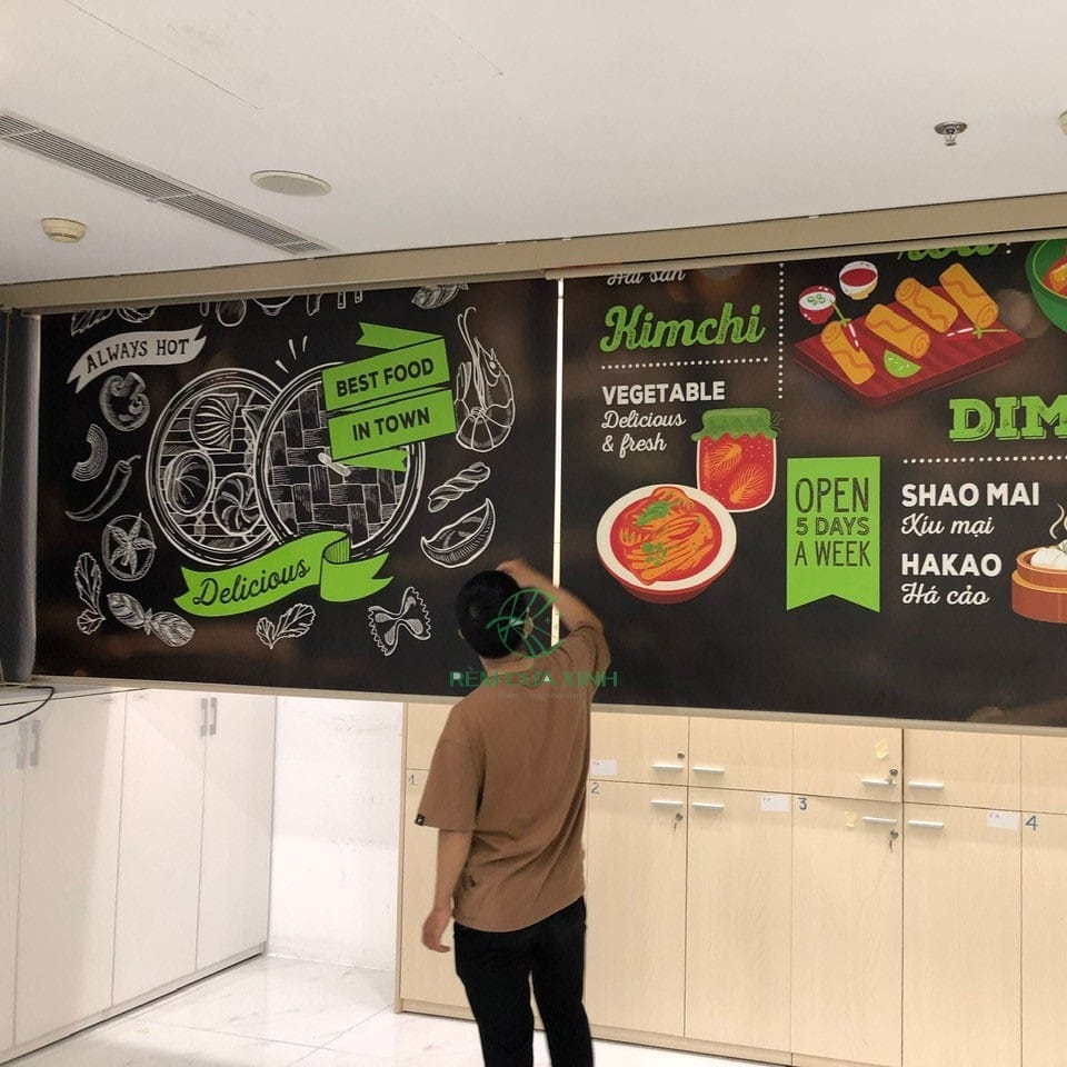 rèm cuốn in logo rèm cuốn in logo