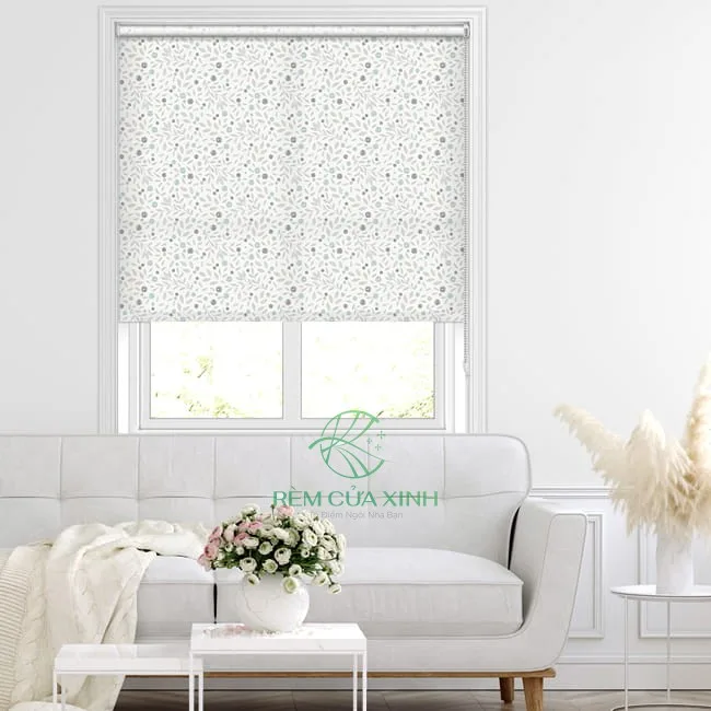 Rèm cuốn hoa văn cao cấp sang trọng