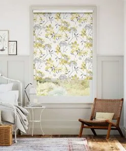 Rèm cuốn vân hoa lá cửa sổ cao cấp