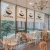 Rèm cuốn in logo quán cafe nhà hàng