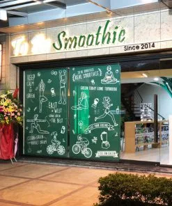 Rèm cuốn in logo quán cafe nhà hàng