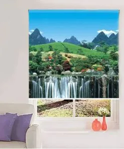 Màn Cuốn Tranh Hình Thác Nước Đẹp