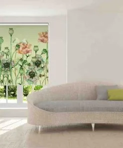 Rèm cửa cuốn in tranh tạo điểm nhấn không gian nội thất