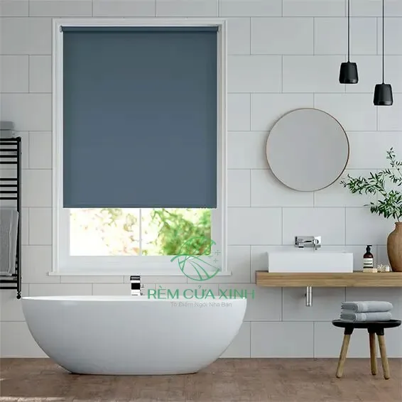 Mành Cuốn Trơn Giá Rẻ Cửa Sổ Phòng Tắm