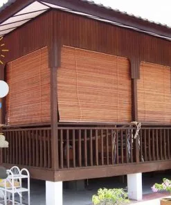 Rèm sáo gỗ ngoài trời chống mưa nắng giá rẻ