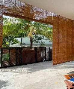 Rèm sáo gỗ ngoài trời chống mưa nắng giá rẻ