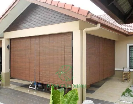 Rèm sáo gỗ ngoài trời chống mưa nắng giá rẻ