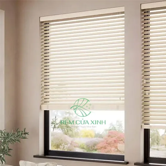 Rèm Sáo Nhôm Màu Vàng Đồng Cửa Sổ Cao Cấp