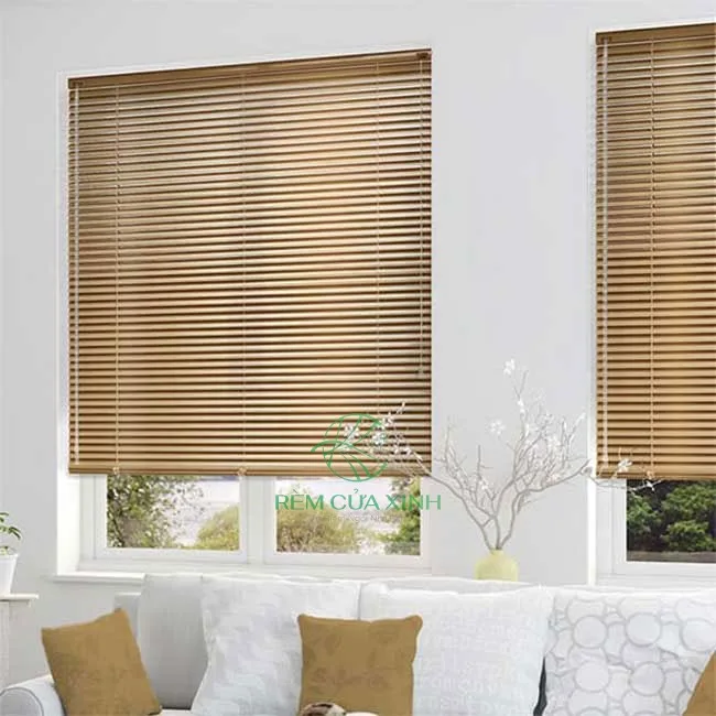 Rèm Sáo Nhôm Màu Vàng Đồng Cửa Sổ Cao Cấp
