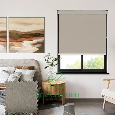 Rèm cuốn phòng ngủ cản nắng 100%