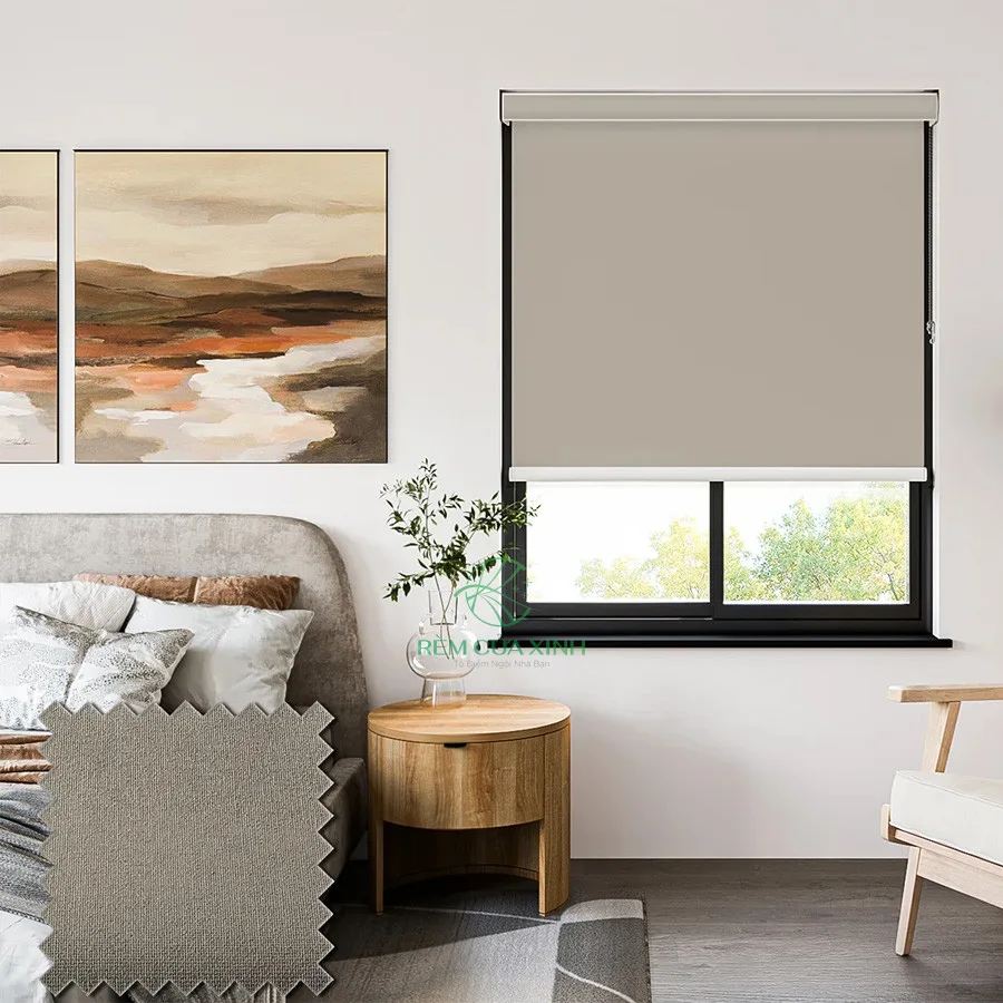Rèm cuốn phòng ngủ cản nắng 100%