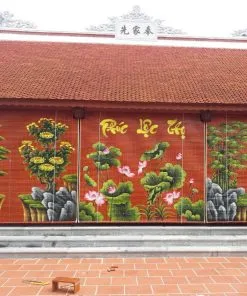 Rèm tre trúc trang trí nhà thờ họ