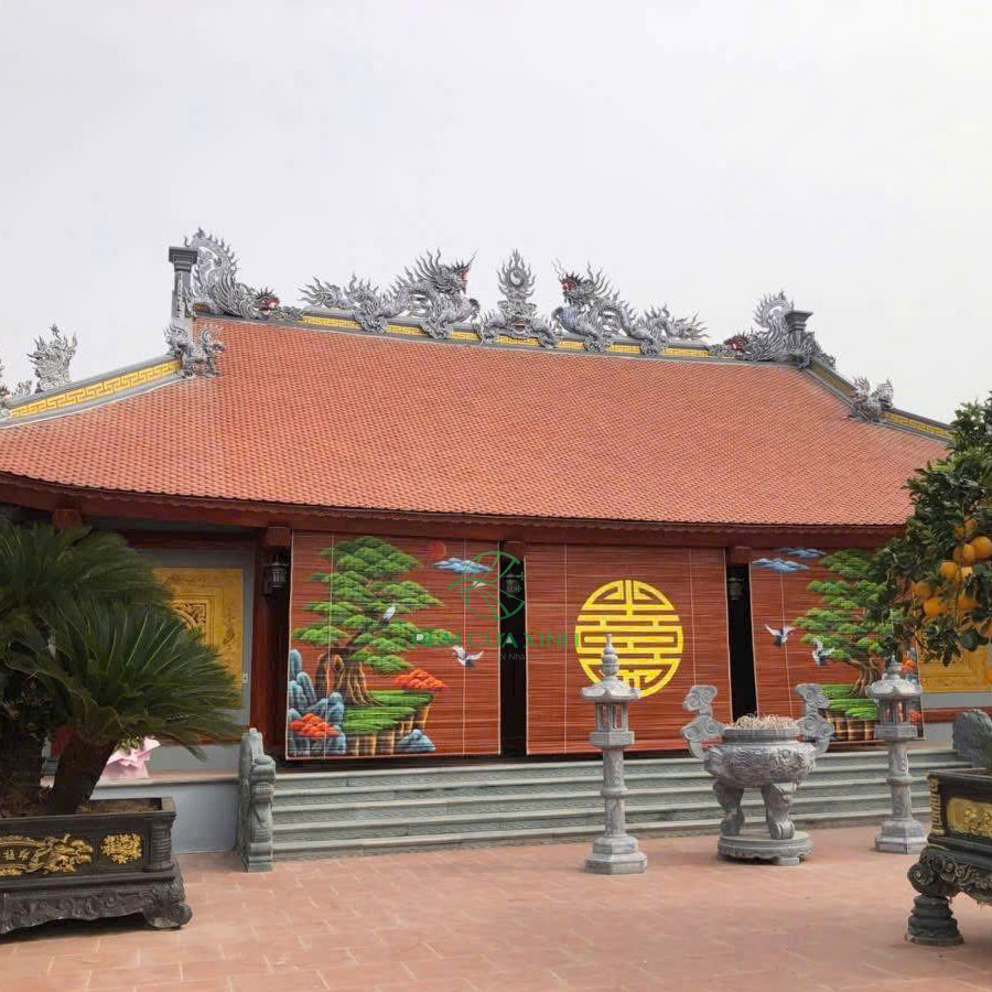 rem-tre-truc-07-1 Rèm tre trúc trang trí nhà thờ họ