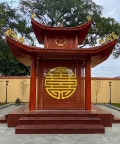 Rèm tre trúc trang trí nhà thờ họ