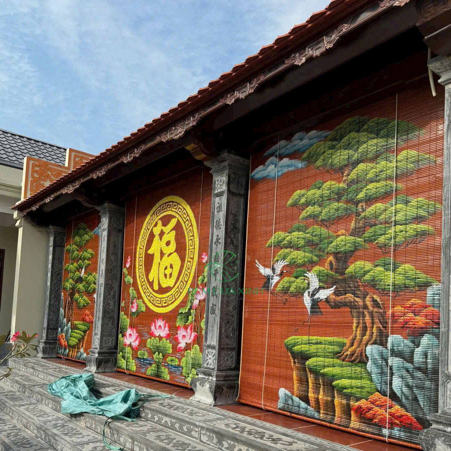 rem-tre-truc-09-1 Rèm tre trúc trang trí nhà thờ họ